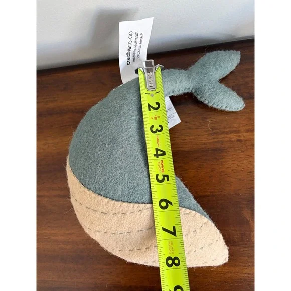Creative Co-Op Wool Whale Tooth Fairy Pillow - Picture 5 of 6